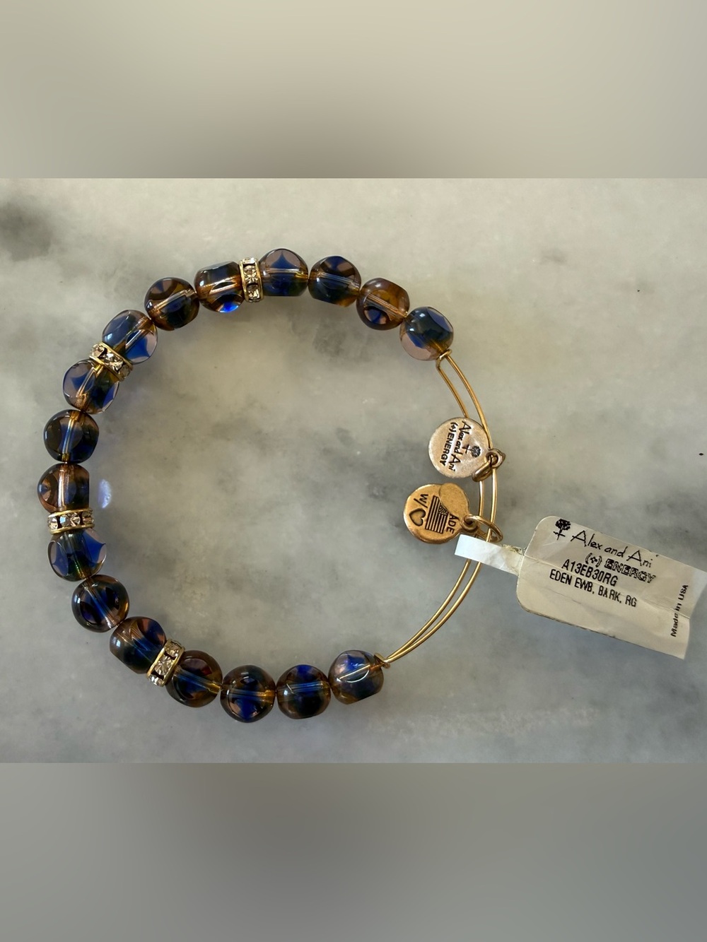 Alex and Ani Bark Eden Beaded Bangle - RARE